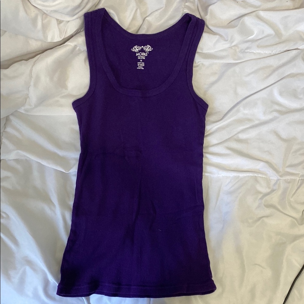 Mossimo Supply Co. Purple Fitted Sleeveless Tank Top